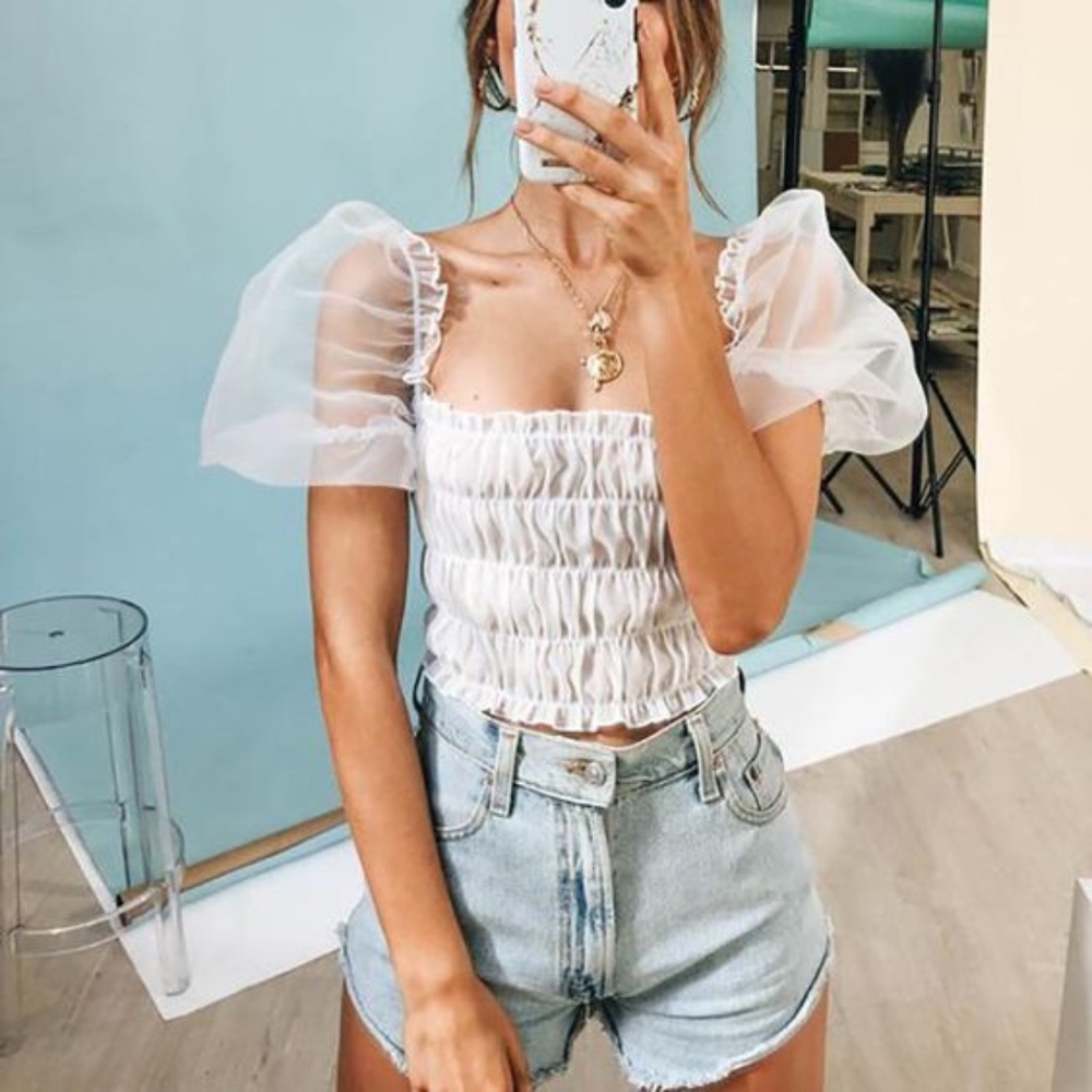 Verge Girl / In New York Style Top / White / S